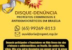 MPMT cria canal para receber denúncias e identificar participantes