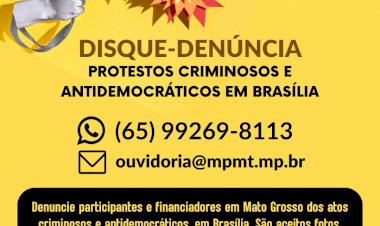 MPMT cria canal para receber denúncias e identificar participantes