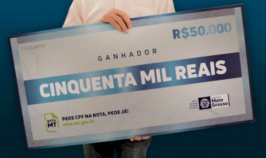 Governo de MT vai sortear R$ 900 mil todo mês no Programa Nota MT