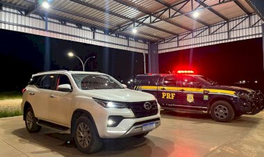 Em ação conjunta, PRF e GEFRON recuperam veículo em Comodoro-MT