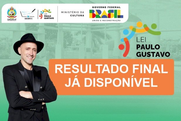 A PREFEITURA DIVULGA OS RESULTADOS FINAIS REFERENTE AOS DOIS EDITAIS DA LEI COMPLENTAR Nº 195/2022, TAMBÉM CONHECIDA COMO LEI PAULO GUSTAVO, LANÇADO NO DIA 20 DE NOVEMBRO DE 2023