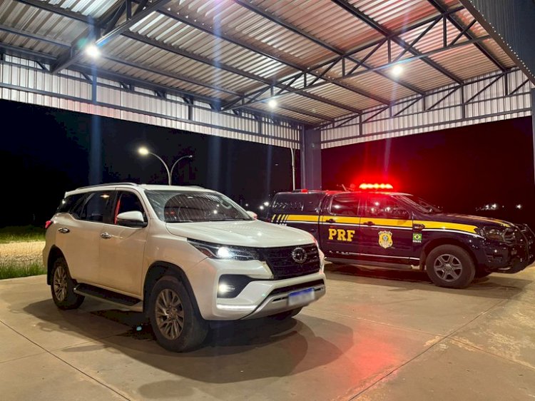 Em ação conjunta, PRF e GEFRON recuperam veículo em Comodoro-MT