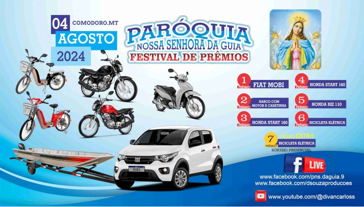 Festival de Prêmios da Paróquia Nossa Senhora da Guia acontece neste final de semana