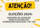 Eleições 2024: horário de votação para eleitores de MT será das 7 às 16h