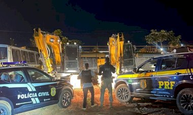PRF e Polícia Civil recuperam no interior de Mato Grosso escavadeiras furtadas no Rio de Janeiro